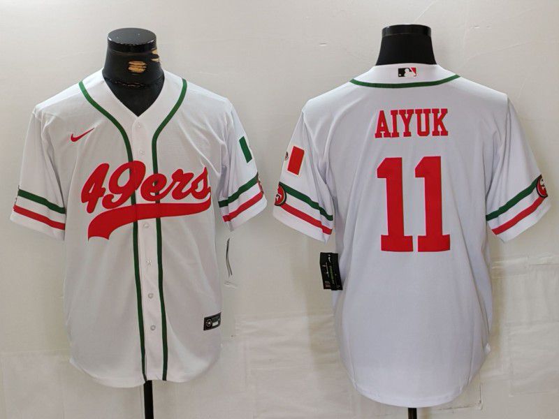 Men San Francisco 49ers #11 Aiyuk White Joint Name 2024 Nike Limited NFL Jersey style 1->san francisco 49ers->NFL Jersey